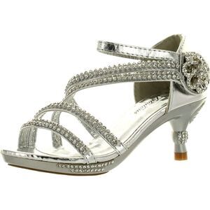 Fabulous Glamour-28K Silver ToddlerG sandals 10 NEW